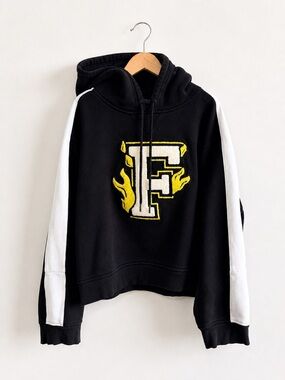 Puma x Fenty Rihanna Flame Logo Cropped Hoodie Y2K Streetwear